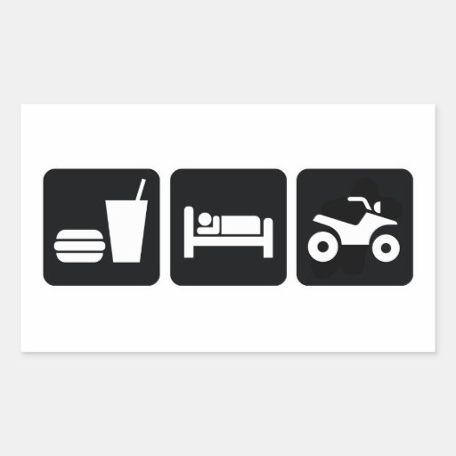 Eat Sleep ATV Rectangle Sticker