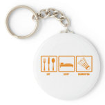 Eat Sleep Badminton Keychains