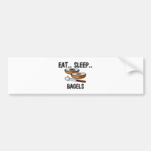 Eat Sleep BAGELS Bumper Stickers