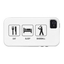 Eat Sleep Baseball iPhone 4 Cases