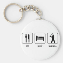 Eat Sleep Baseball Keychain
