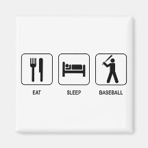 Eat Sleep Baseball Magnet