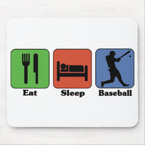 Eat Sleep Baseball Mousepads
