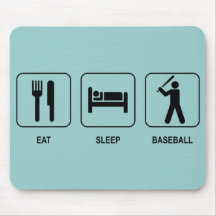 Eat Sleep Baseball Mousepad