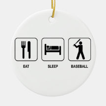 Eat Sleep Baseball Ornament