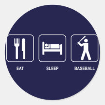 Eat Sleep Baseball Sticker