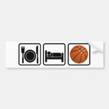 Eat, Sleep, Basketball Bumper Sticker