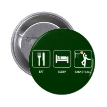 Eat Sleep Basketball Button