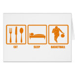 Eat Sleep Basketball Greeting Cards