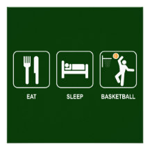 Eat Sleep Basketball Invitation