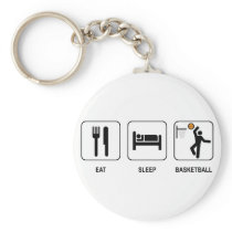 Eat Sleep Basketball Keychain