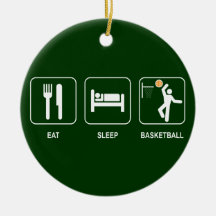Eat Sleep Basketball Ornament
