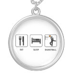 Eat Sleep Basketball Personalized Necklace
