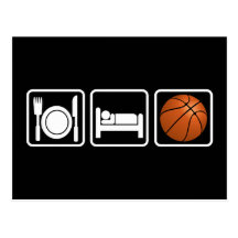 Eat, Sleep, Basketball Post Card