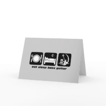 eat sleep bass guitar cards