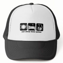 eat sleep bass guitar mesh hats