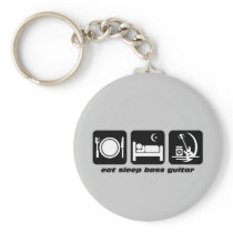 eat sleep bass guitar keychains