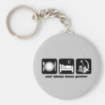 eat sleep bass guitar keychains