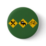 Eat Sleep Bicycle Road Signs Buttons
