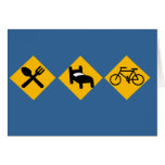 Eat Sleep Bicycle Road Signs Greeting Card