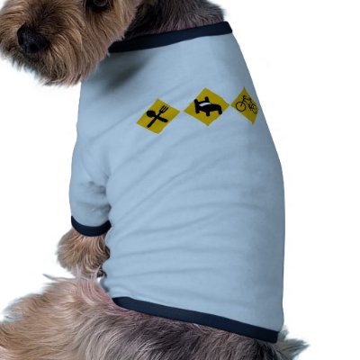 Eat Sleep Bicycle Road Signs Dog T-shirt by BicycleFun