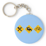 Eat Sleep Bicycle Road Signs Key Chain