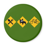 Eat Sleep Bicycle Road Signs Refrigerator Magnets