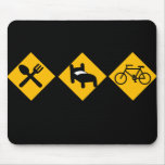 Eat Sleep Bicycle Road Signs Mousepad