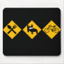 Eat Sleep Bicycle Road Signs Mousepad