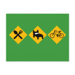 Eat Sleep Bicycle Road Signs Post Card