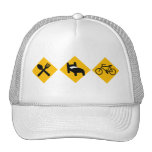 Eat Sleep Bicycle Road Signs Trucker Hat
