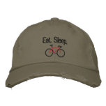 Eat, Sleep, Bike embroidered hats