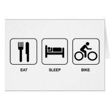 Eat Sleep Bike Greeting Card