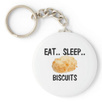 Eat Sleep BISCUITS Keychain