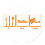 Eat Sleep Boxing Round Stickers