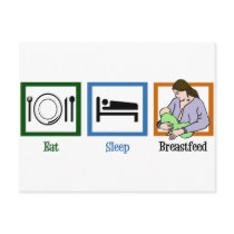Eat Sleep Breastfeed Postcard