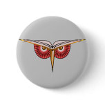 Eat Sleep Breathe Books Owl Button