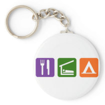 Eat Sleep Camping Keychain
