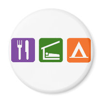 Eat Sleep Camping Fridge Magnets