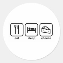 Eat Sleep Cheese Sticker