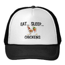 Eat Sleep CHICKENS Mesh Hats
