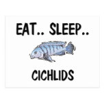 Eat Sleep CICHLIDS Postcard