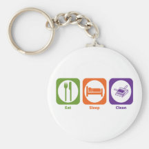 Eat Sleep Clean Keychains
