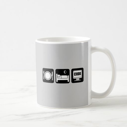 eat sleep code coffee mug