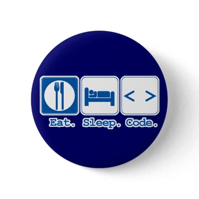 eat sleep code (html) pins by geekme