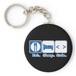 eat sleep code (html) key chain