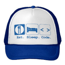 eat sleep code (html) mesh hats