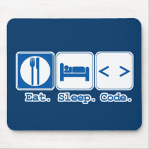 eat sleep code (html) mouse pads