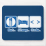 eat sleep code (html) mouse pads