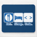 eat sleep code (html) mousepads